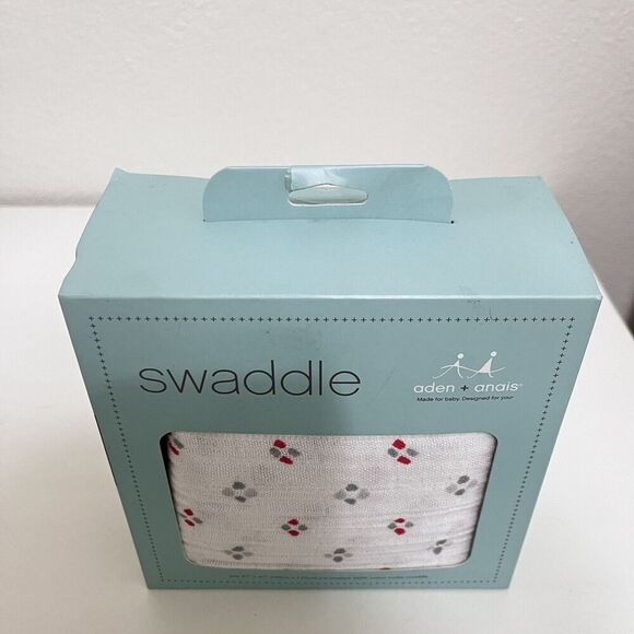 Aden + Anais Make Believe Funny Argyle Swaddle Blanket Muslin 47" x 47" NEW - Picture 8 of 8